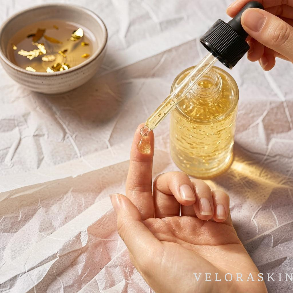 Velora Hydra Glow — Gold-Leaf Hyaluronic Serum