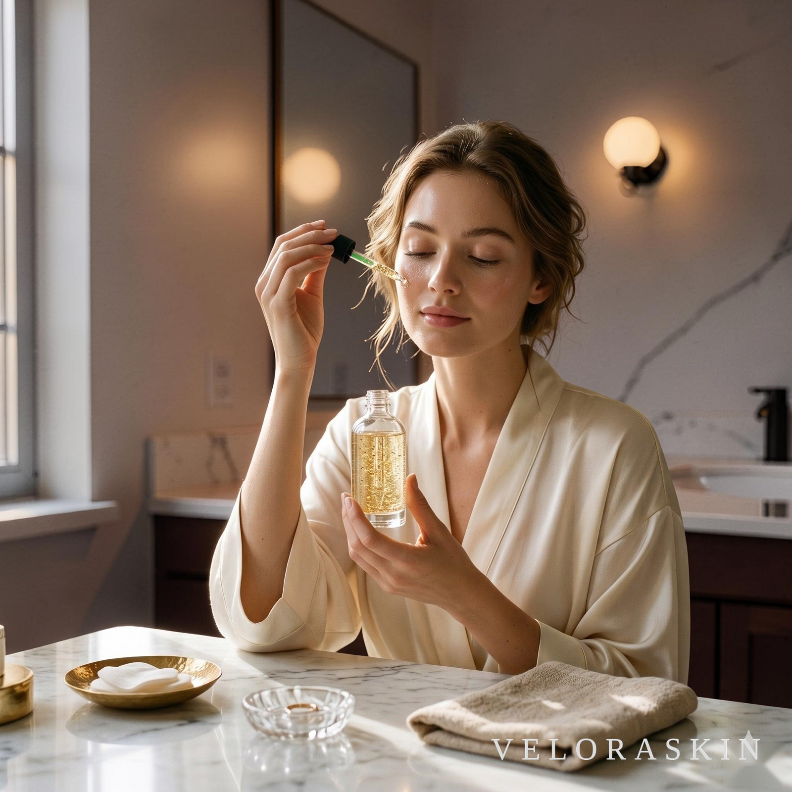 Velora Hydra Glow — Gold-Leaf Hyaluronic Serum